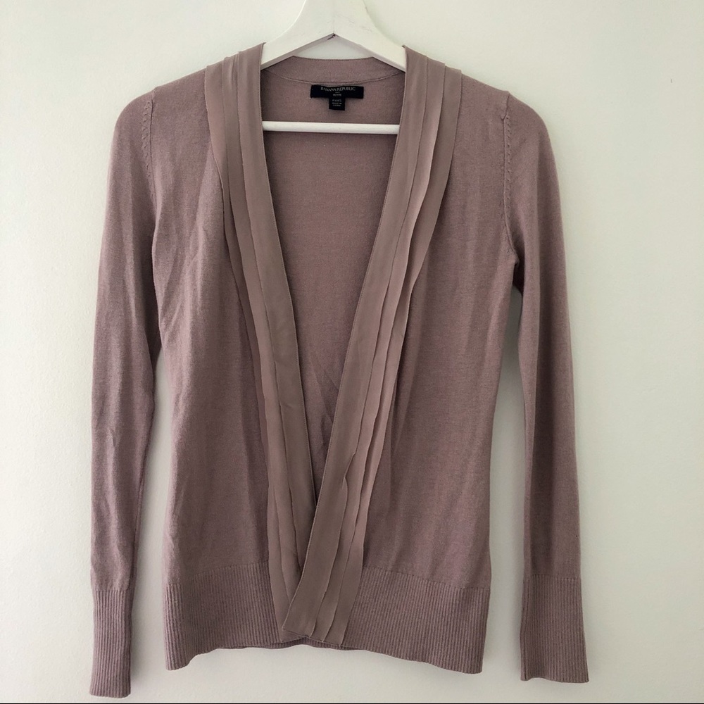 BANANA REPUBLIC | Purple Layer Detail Cardigan
